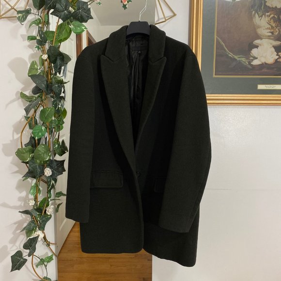 dark green coat women's